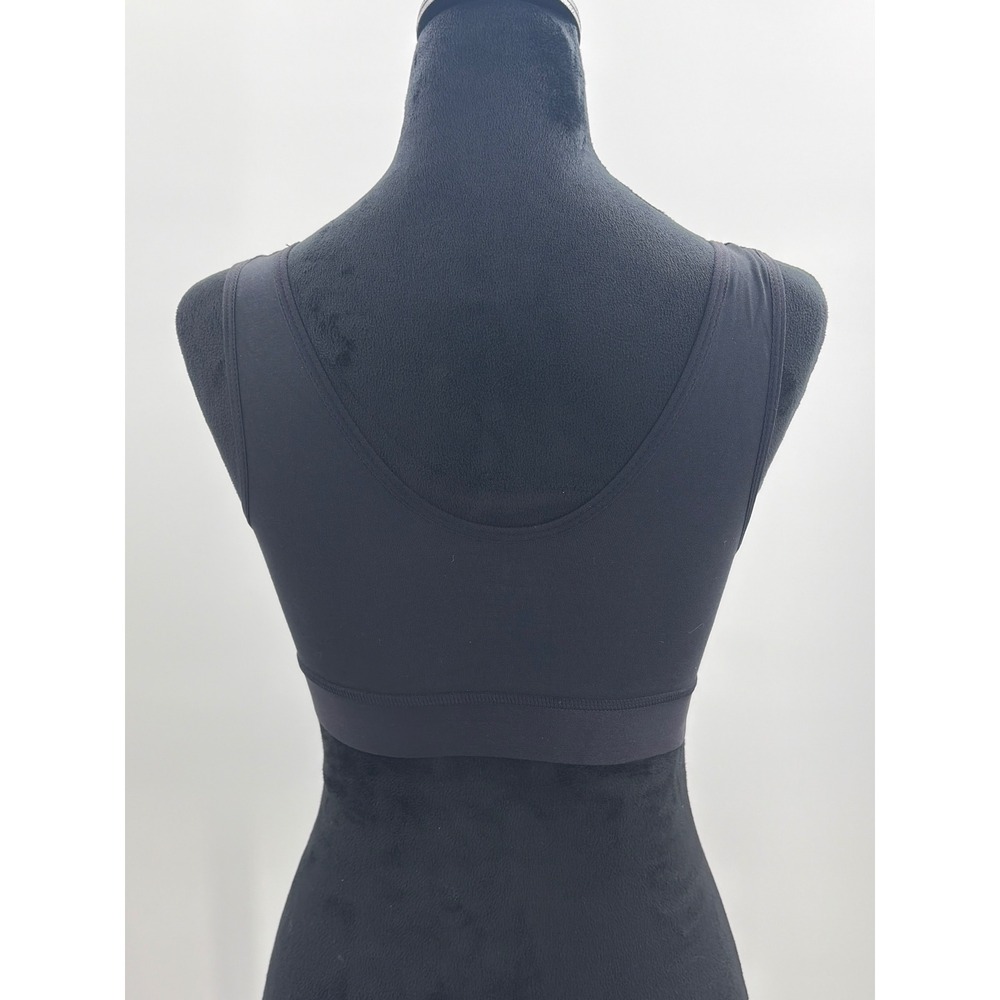 Truekind Cool Comfort Cotton Bralette Black Wireless V-Neck Size M 91400 NWT - Picture 5 of 8